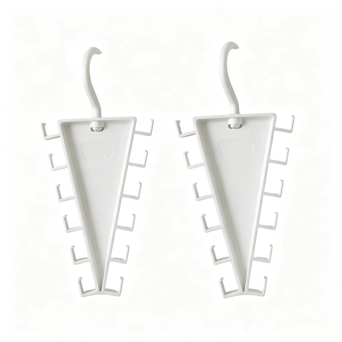V-Shape Rotatable Multi-Hook Closet Organizer with 12 Hooks - Double-Sided Space-Saving Multifunctional Wardrobe Hat Rack